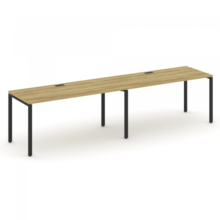 Concept Рабочая станция 2 места CN.ORS-004 Дуб Винченцо/Металл Черный 3160*720*750
