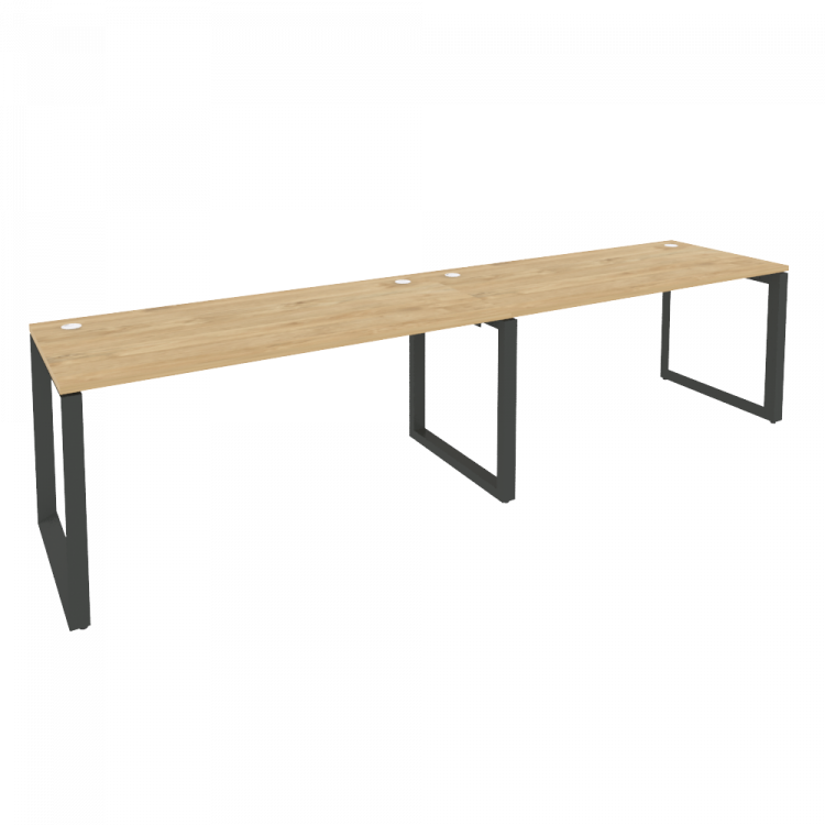 Onix Рабочая станция на О-образном м/к O.MO-RS-2.4.7 Тиквуд Светлый/Металл Антрацит 3160*720*750