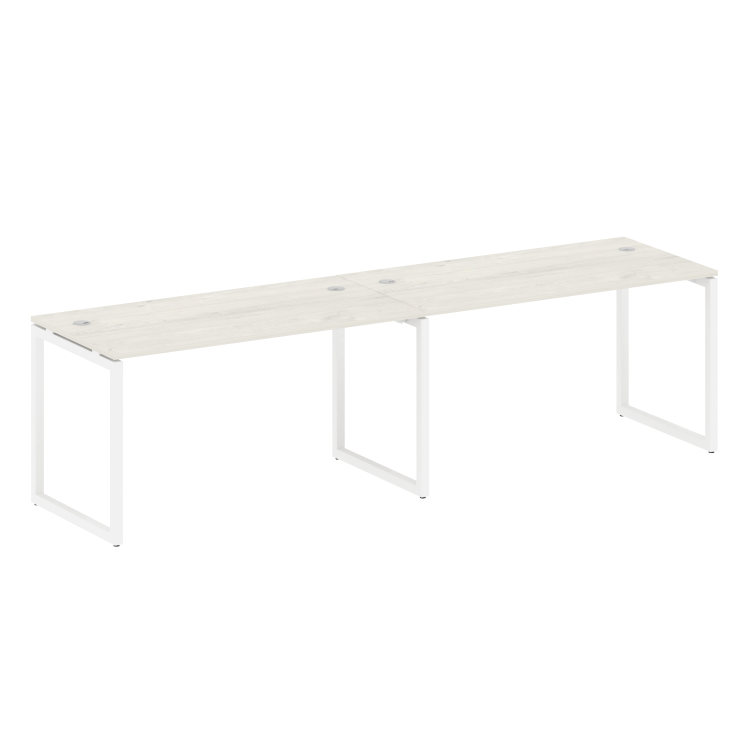 Metal System Quattro Рабочая станция на 2 места на О-образном м/к 40БО.СМ-2.3 Дуб Наварра/Металл Бел