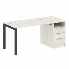 Metal System Quattro Рабочая станция с тумбой на П-образном м/к 50БП.РС-СТП-1.2 Дуб Наварра/Металл А