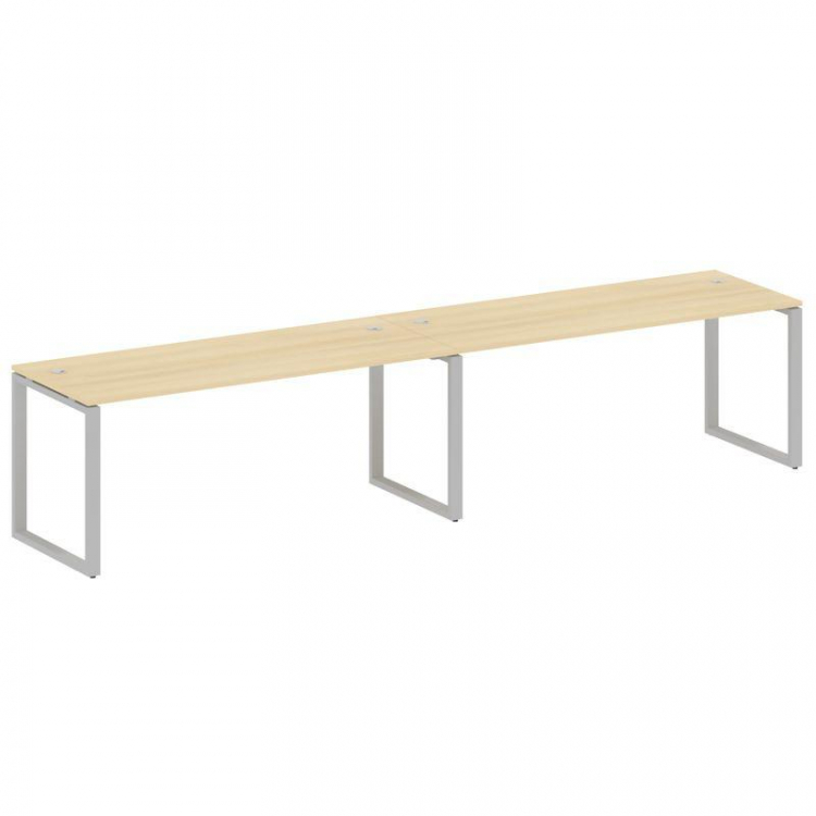 Metal System Рабочая станция на 2 места на О-образном м/к БО.СМ-2.5 Акация Лорка/Металл Серый 3600*7