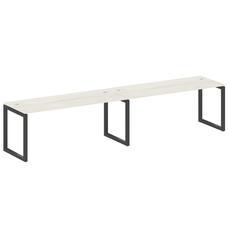 Metal System Quattro Рабочая станция на 2 места на О-образном м/к 50БО.СМ-2.5 Дуб Наварра/Металл Ант