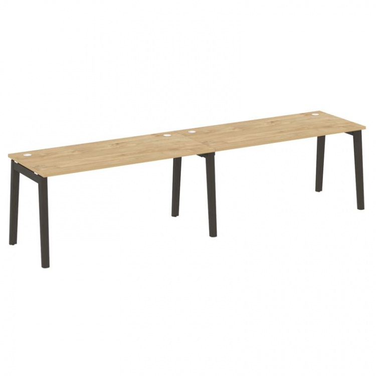 Onix Wood Рабочая станция OW.RS-2.4.7 Тиквуд Светлый/Дуб Темный/Металл Антрацит 3160*720*750