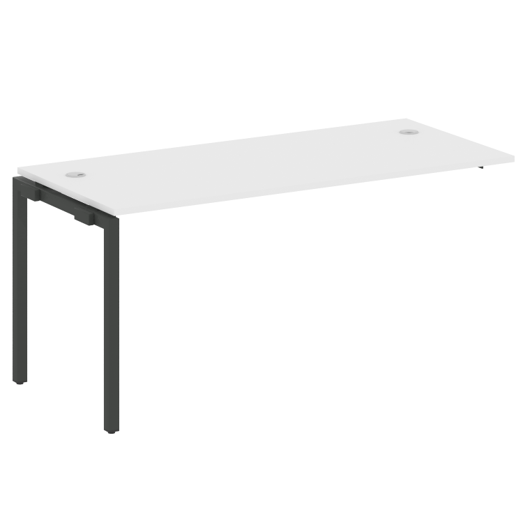 Metal System Quattro Проходной элемент рабочей станции на П-образном м/к 40БП.ПРС-СП-1.4 Белый/Метал