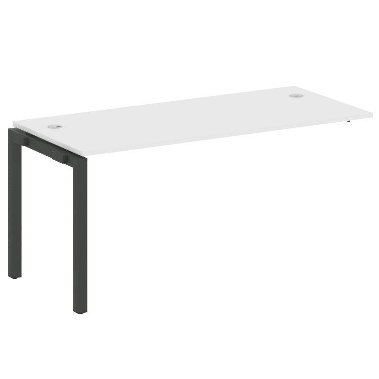 Metal System Quattro Проходной элемент рабочей станции на П-образном м/к 50БП.ПРС-СП-1.4 Белый/Метал