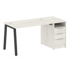 Metal System Рабочая станция с тумбой на А-образном м/к БА.РС-СТП-1.2 Дуб Наварра/Металл Антрацит 16