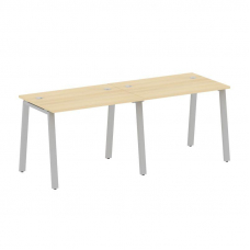 Metal System Рабочая станция на 2 места на А-образном м/к БА.СМ-2.1 Акация Лорка/Металл Серый 2000*7