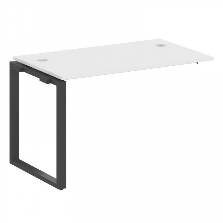 Metal System Проходной элемент рабочей станции на О-образном м/к БО.ПРС-СП-1.2 Белый/Металл Антрацит