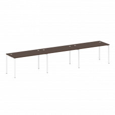 Metal System Quattro Рабочая станция на 3 места на П-образном м/к 40БП.СМ-3.3 Венге Цаво/Металл Белы