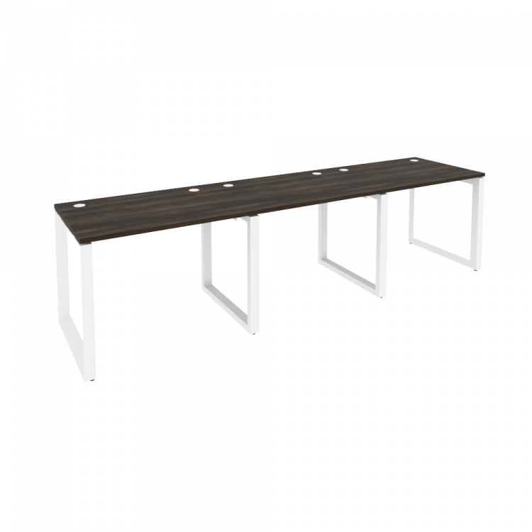 Onix Рабочая станция на О-образном м/к O.MO-RS-3.1.7 Дуб Мали/Металл Белый 2940*720*750