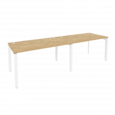 Onix Рабочая станция на П-образном м/к O.MP-RS-2.3.8 Тиквуд Светлый/Металл Белый 2760*800*750