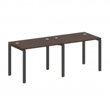 Metal System Рабочая станция на 2 места на П-образном м/к БП.СМ-2.1 Венге Цаво/Металл Антрацит 2000*