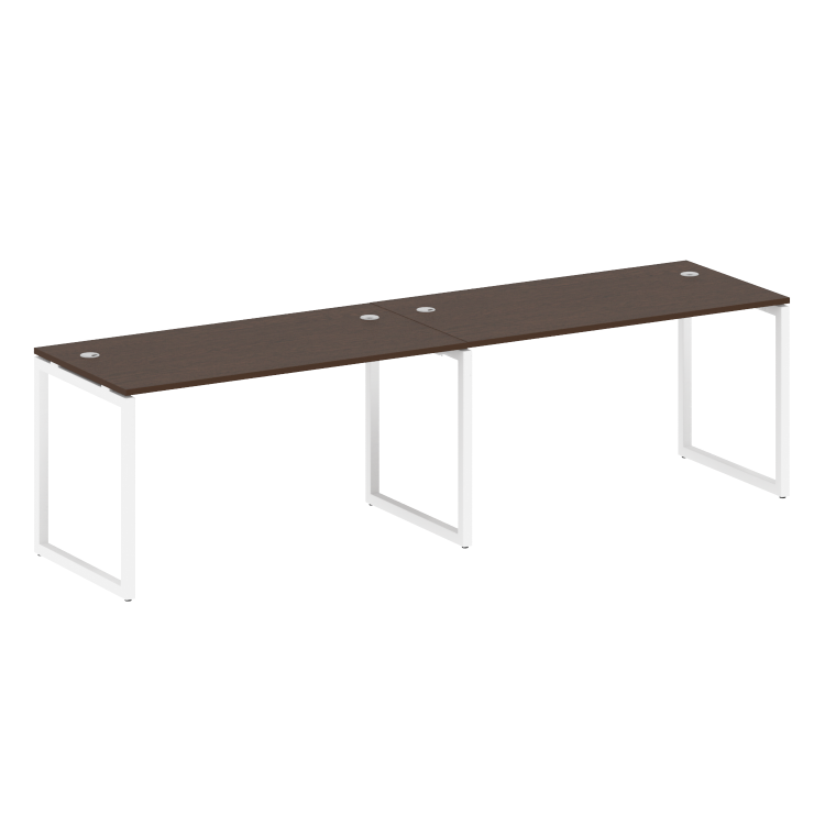 Metal System Quattro Рабочая станция на 2 места на О-образном м/к 40БО.СМ-2.3 Венге Цаво/Металл Белы