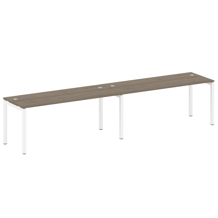 Metal System Quattro Рабочая станция на 2 места на П-образном м/к 50БП.СМ-2.5 Вяз Благородный/Металл