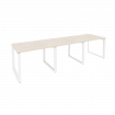 Onix Рабочая станция на О-образном м/к O.MO-RS-3.1.8 Денвер Светлый/Металл Белый 2940*800*750