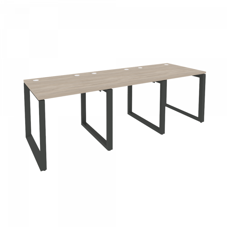 Onix Рабочая станция на О-образном м/к O.MO-RS-3.0.8 Дуб Аттик/Металл Антрацит 2340*800*750