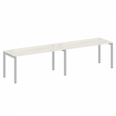 Metal System Quattro Рабочая станция на 2 места на П-образном м/к 50БП.СМ-2.4 Дуб Наварра/Металл Сер