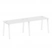 Metal System Рабочая станция на 2 места на А-образном м/к БА.СМ-2.2 Белый/Металл Белый 2400*720*750