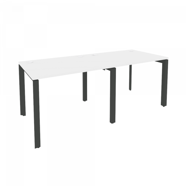 Onix Рабочая станция на П-образном м/к O.MP-RS-2.1.8 Белый Бриллиант/Металл Антрацит 1960*800*750