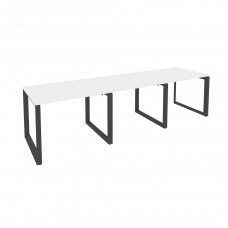 Onix Рабочая станция на О-образном м/к O.MO-RS-3.1.8 Белый Бриллиант/Металл Антрацит 2940*800*750