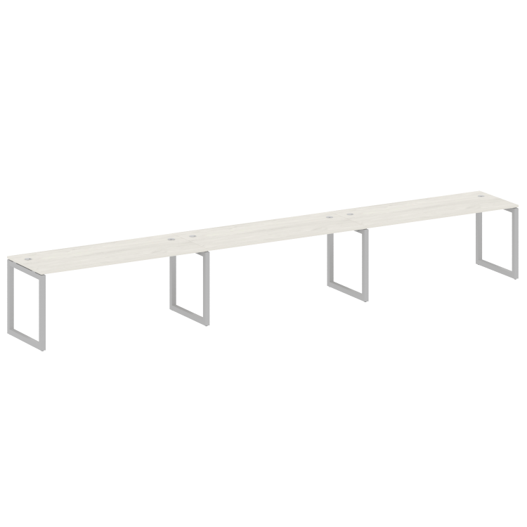 Metal System Quattro Рабочая станция на 3 места на О-образном м/к 50БО.СМ-3.5 Дуб Наварра/Металл Сер