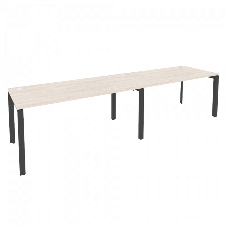 Onix Рабочая станция на П-образном м/к O.MP-RS-2.4.8 Денвер Светлый/Металл Антрацит 3160*800*750