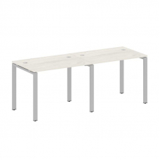 Metal System Рабочая станция на 2 места на П-образном м/к БП.СМ-2.1 Дуб Наварра/Металл Серый 2000*72