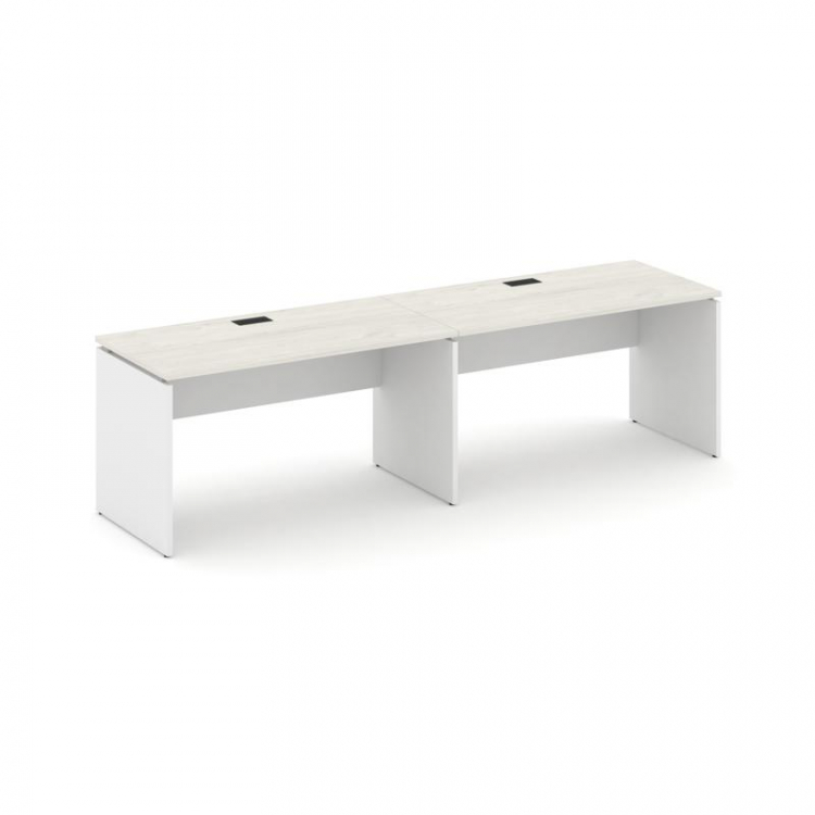 Style Project Рабочая станция 1 сторон. SN-D.ORS-003 Дуб Наварра/Белый/Черная Заглушка 2760*600*750