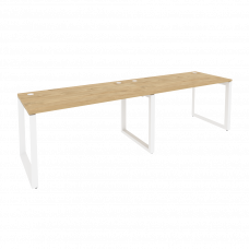 Onix Рабочая станция на О-образном м/к O.MO-RS-2.3.7 Тиквуд Светлый/Металл Белый 2760*720*750