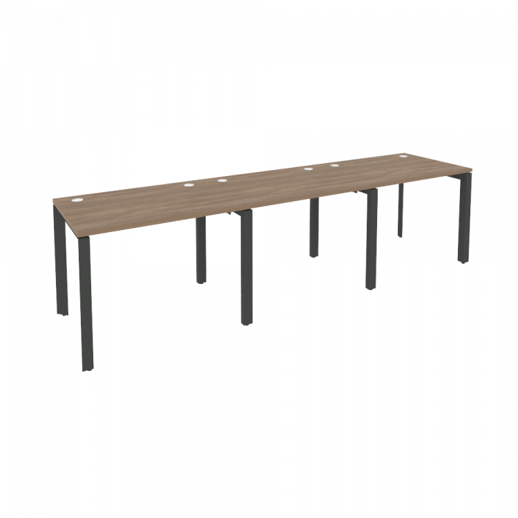 Onix Рабочая станция на П-образном м/к O.MP-RS-3.1.7 Дуб Аризона/Металл Антрацит 2940*720*750