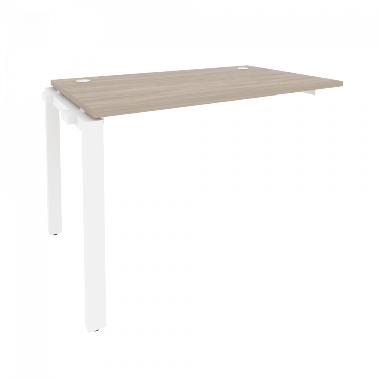 Onix Наборный элемент рабочей станции на П-образном м/к O.MP-1.NRS-2.7 Дуб Аттик/Металл Белый 1180*7