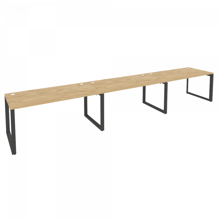 Onix Рабочая станция на О-образном м/к O.MO-RS-3.4.8 Тиквуд Светлый/Металл Антрацит 4740*800*750