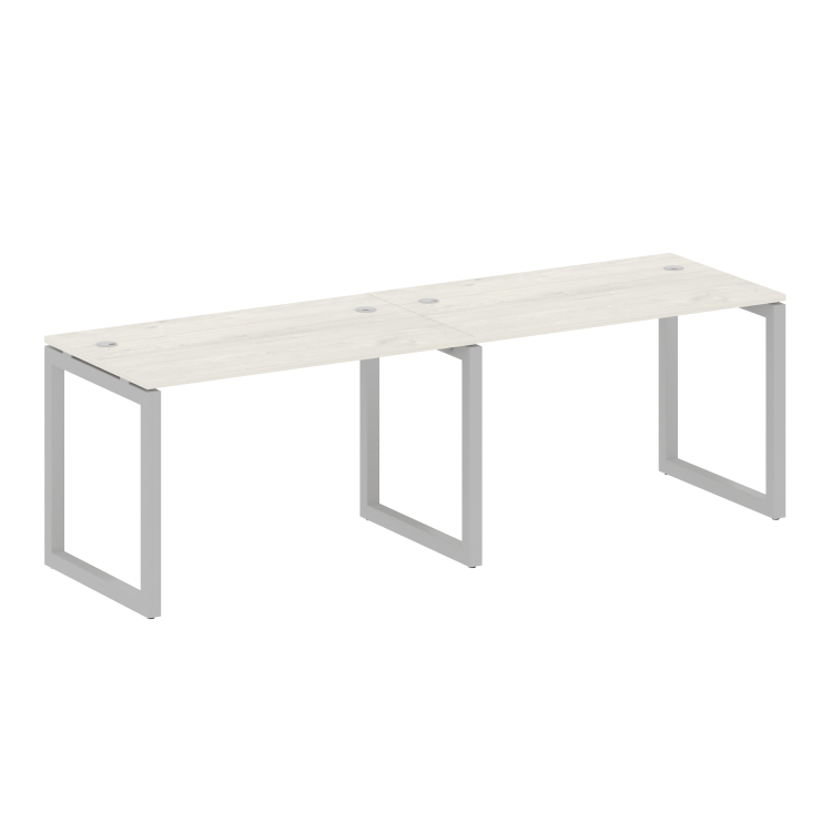 Metal System Quattro Рабочая станция на 2 места на О-образном м/к 50БО.СМ-2.2 Дуб Наварра/Металл Сер