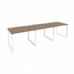 Onix Рабочая станция на О-образном м/к O.MO-RS-3.1.8 Дуб Аризона/Металл Белый 2940*800*750