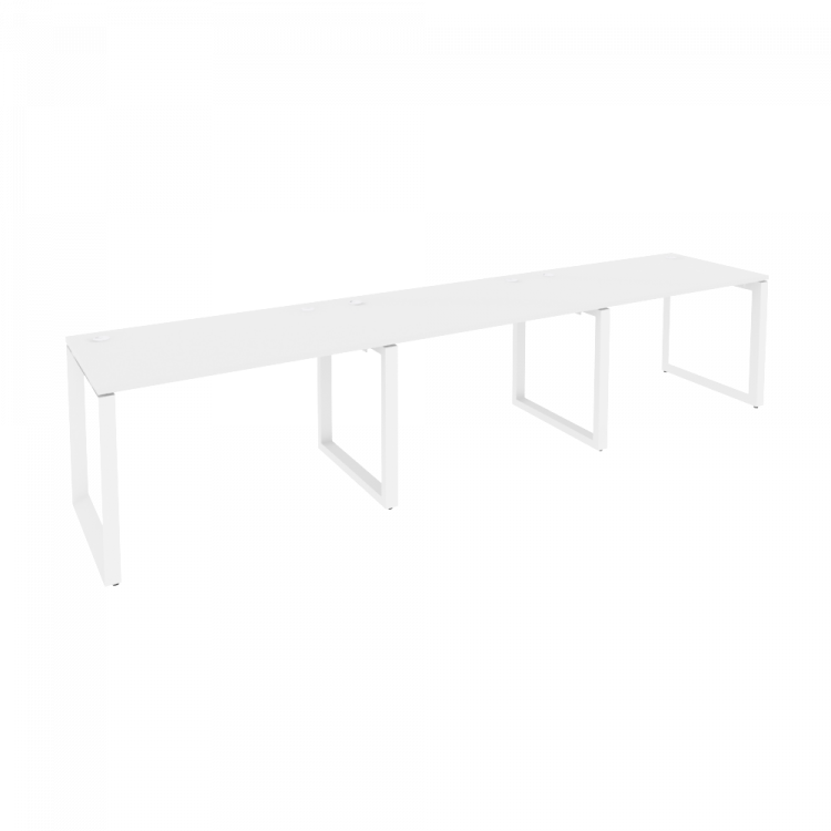 Onix Рабочая станция на О-образном м/к O.MO-RS-3.2.7 Белый Бриллиант/Металл Белый 3540*720*750