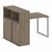 Metal System Quattro Стол письменный с шкафом-купе на О-образном м/к 50БО.РС-СШК-3.1 Т Вяз Благородн