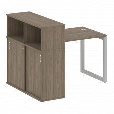 Metal System Quattro Стол письменный с шкафом-купе на О-образном м/к 50БО.РС-СШК-3.1 Т Вяз Благородн