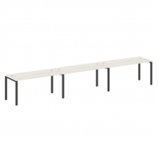 Metal System Рабочая станция на 3 места на П-образном м/к БП.СМ-3.4 Дуб Наварра/Металл Антрацит 4800