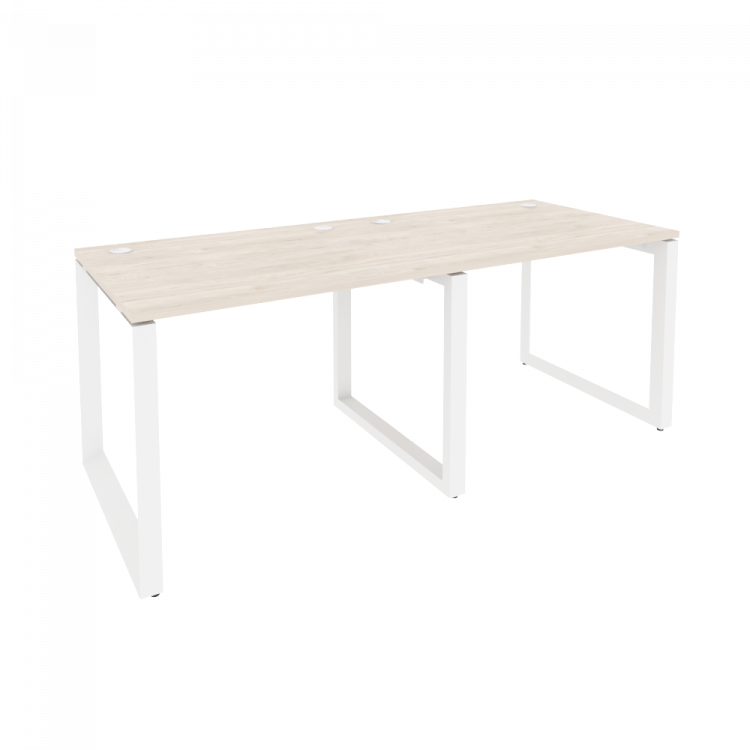 Onix Рабочая станция на О-образном м/к O.MO-RS-2.1.8 Денвер Светлый/Металл Белый 1960*800*750