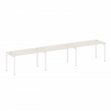 Metal System Quattro Рабочая станция на 3 места на П-образном м/к 50БП.СМ-3.3 Дуб Наварра/Металл Бел