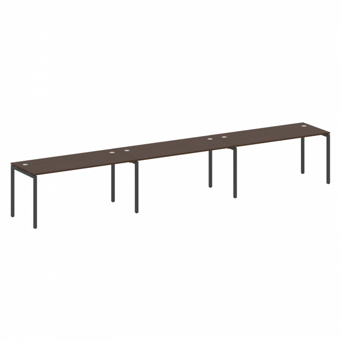 Метал Систем Куатро Рабочая станция на 3 места на П-образном м/к 40БП.СМ-3.4 Венге Цаво/Металл Антра