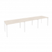 Onix Рабочая станция на П-образном м/к O.MP-RS-3.2.8 Денвер Светлый/Металл Белый 3540*800*750
