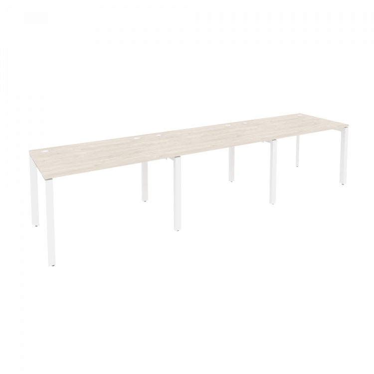 Onix Рабочая станция на П-образном м/к O.MP-RS-3.2.8 Денвер Светлый/Металл Белый 3540*800*750