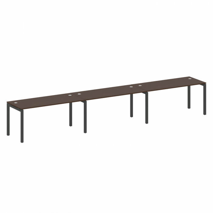 Метал Систем Куатро Рабочая станция на 3 места на П-образном м/к 50БП.СМ-3.4 Венге Цаво/Металл Антра