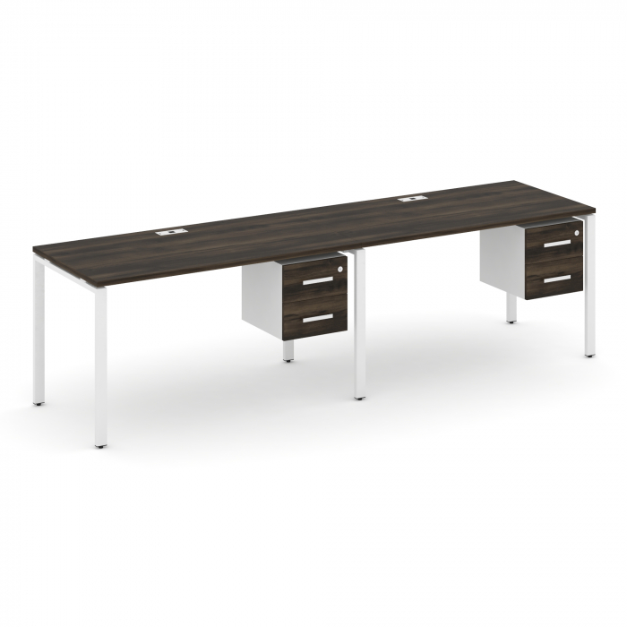 Concept Рабочая станция односторонняя с подвес. тумбами 2 места CN.ORS-115 W Дуб Мали/Белый Бриллиан