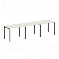 Metal System Quattro Рабочая станция на 3 места на П-образном м/к 40БП.СМ-3.1 Дуб Наварра/Металл Ант