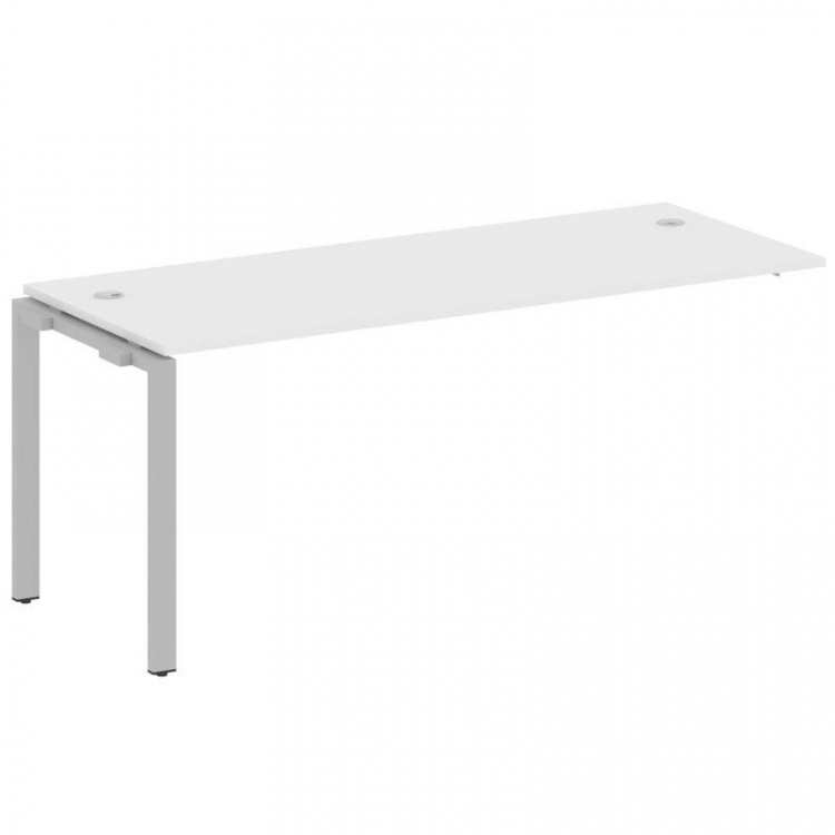 Metal System Проходной элемент рабочей станции на П-образном м/к БП.ПРС-СП-1.5 Белый/Металл Серый 18