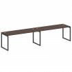 Metal System Quattro Рабочая станция на 2 места на О-образном м/к 40БО.СМ-2.5 Венге Цаво/Металл Антр