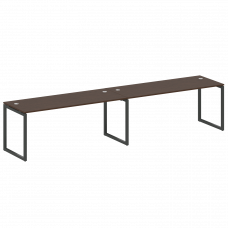 Metal System Quattro Рабочая станция на 2 места на О-образном м/к 40БО.СМ-2.5 Венге Цаво/Металл Антр