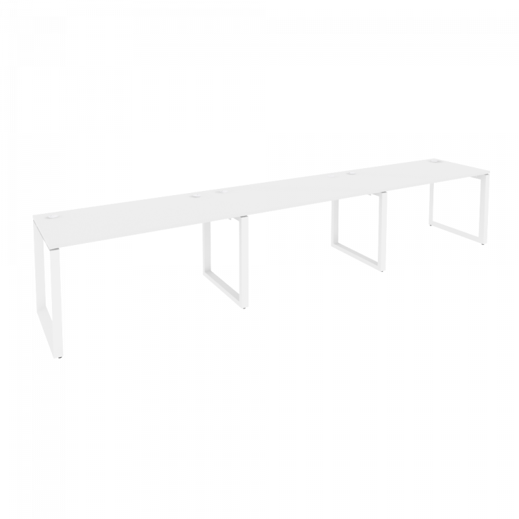 Onix Рабочая станция на О-образном м/к O.MO-RS-3.3.7 Белый Бриллиант/Металл Белый 4140*720*750